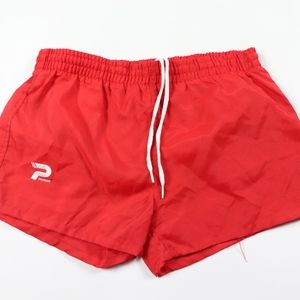 80s New Patrick Youth Large Soccer Shorts Red
